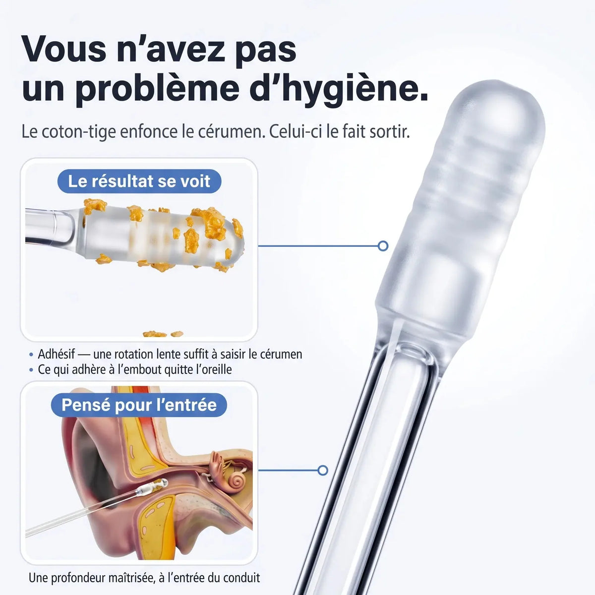 Nettoyeur d'Oreille Adhésif